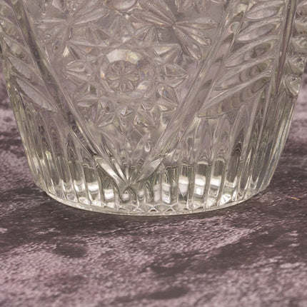 Grand Vase en Verre Pressé 32cm Style Bohème | Vase Transparent Chic