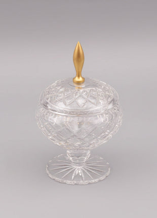 Bonbonnière en cristal taillé