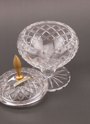 Bonbonnière en cristal taillé