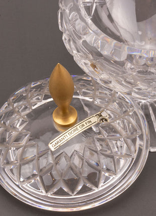 Bonbonnière en cristal taillé