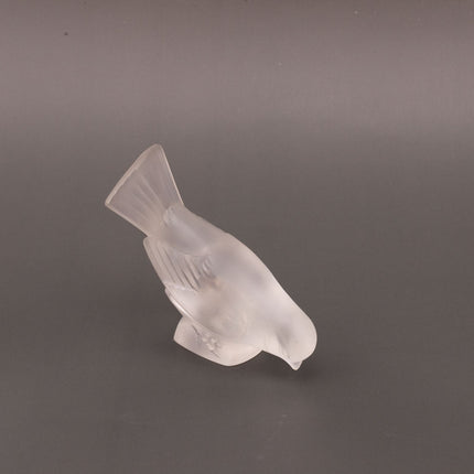 Sculpture Oiseau Lalique France Cristal Dépoli Signé