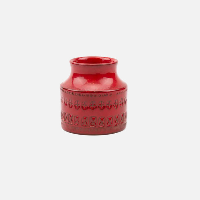Vase en céramique de Bitossi rouge grenat par Aldo Londo série Rimini Rosso