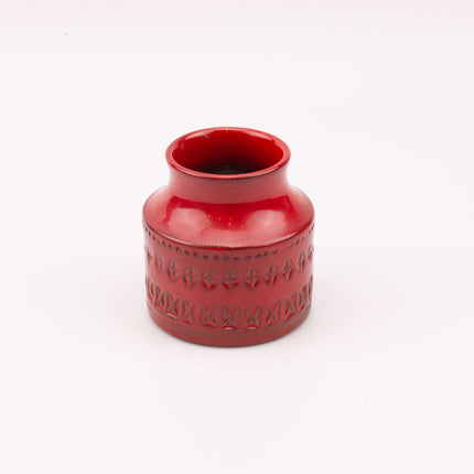 Vase en céramique de Bitossi rouge grenat par Aldo Londo série Rimini Rosso