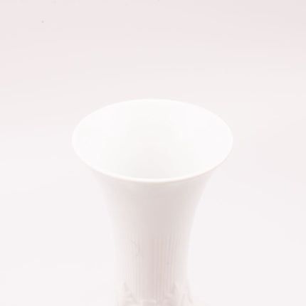 Vase en porcelaine blanche vintage Royal Porzellan Royal Bavaria KPM avec motifs texturés