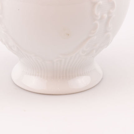 Vase en porcelaine blanche vintage Royal Porzellan Royal Bavaria KPM avec motifs texturés