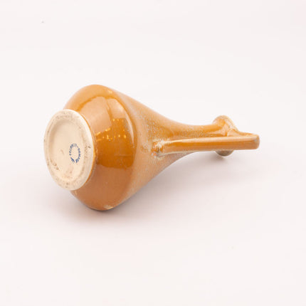 Vase soliflore en céramique beige à anse Fournier-Demars France