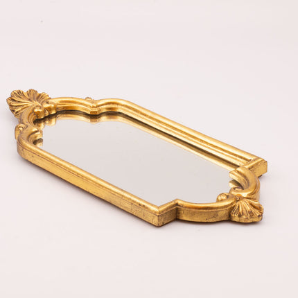 Petit miroir rétro en stuc doré accroches murales