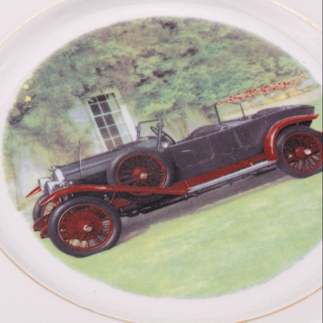 Assiette de collection vintage en porcelaine de Limoges Voiture ancienne