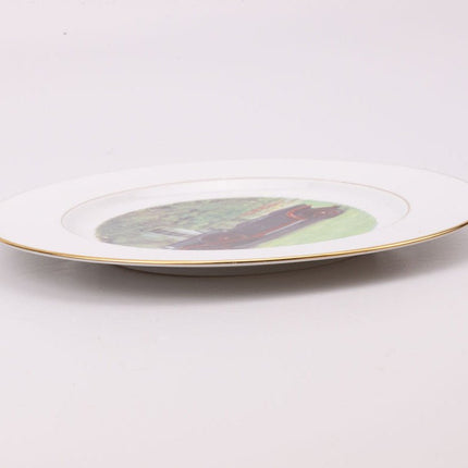 Assiette de collection vintage en porcelaine de Limoges Voiture ancienne