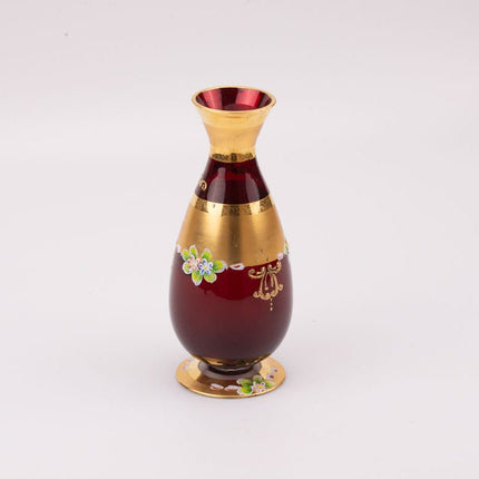 Vase Murano rouge rubis style Tre Fuochi