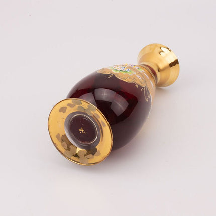 Vase Murano rouge rubis style Tre Fuochi