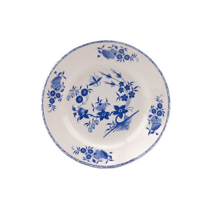 6 assiettes anciennes Grand bouquet de Boch  blanc