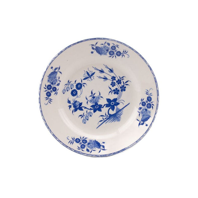 6 assiettes anciennes Grand bouquet de Boch  blanc