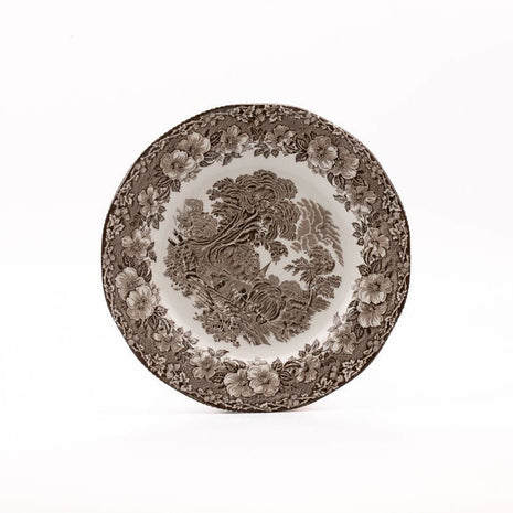 4 très grandes assiettes/plats anglais Woodland Enoch Wedgwood blanc