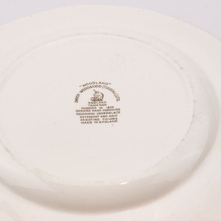 4 zeer grote Engelse borden/schalen Woodland Enoch Wedgwood