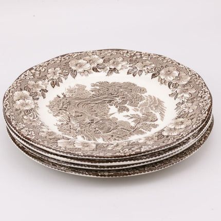 4 zeer grote Engelse borden/schalen Woodland Enoch Wedgwood