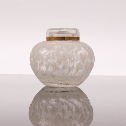Pot avec couvercle Carlo Buffetti en verre  blanc