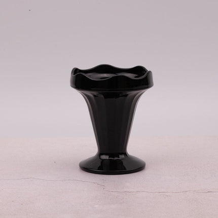 5 Luminarc black glass dessert bowls