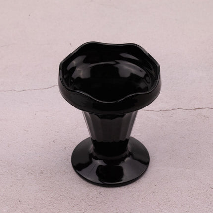5 Luminarc black glass dessert bowls