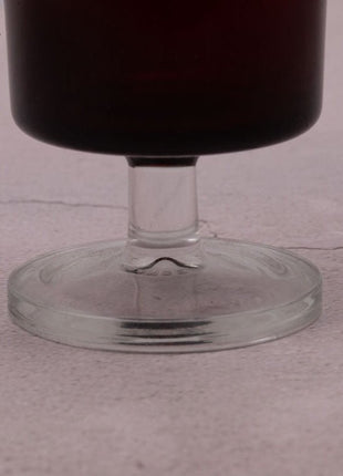 6 petits verres rouges rubis à pied Luminarc