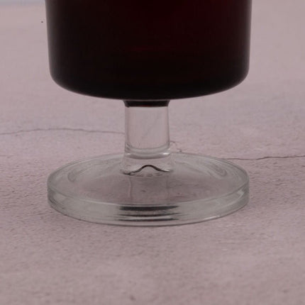 6 petits verres rouges rubis à pied Luminarc