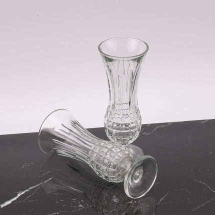 2 vaasjes van geperst glas