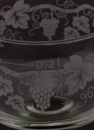 6 verres à vin d'Alsace 20cl style Roemer