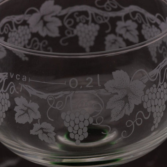 6 verres à vin d'Alsace 20cl style Roemer