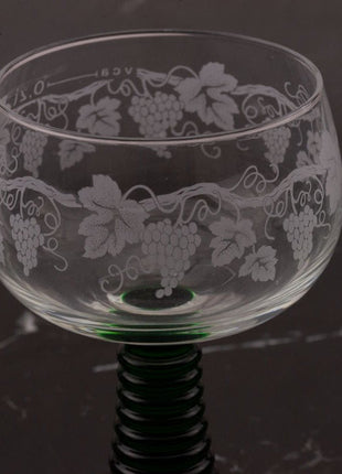 6 verres à vin d'Alsace 20cl style Roemer