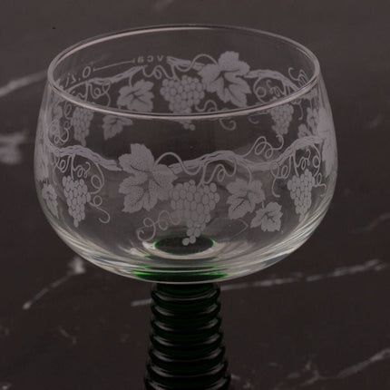 6 verres à vin d'Alsace 20cl style Roemer