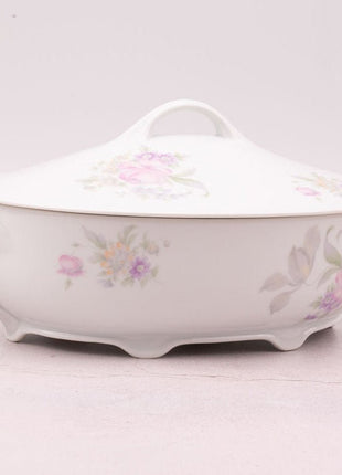 Grand plat/soupière avec couvercle en porcelaine Rosenthal blanc