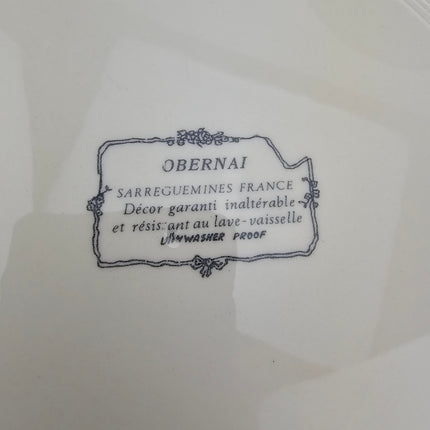 Antique plat de service faïence Sarreguemines collection Obernai Henri Loux