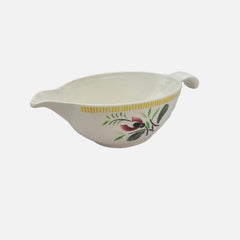 Saucière vintage en faïence blanche Digoin Sarreguemines Pablo