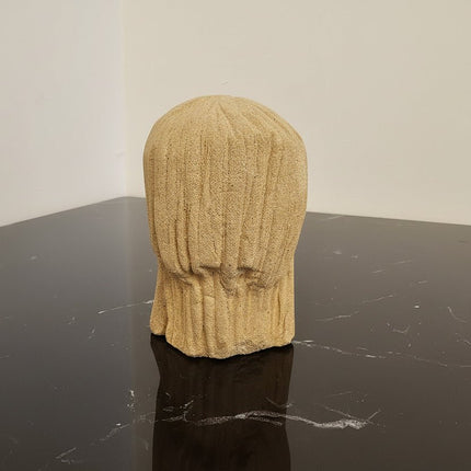 Sculpture tête de fille en grès Stone Art handmade