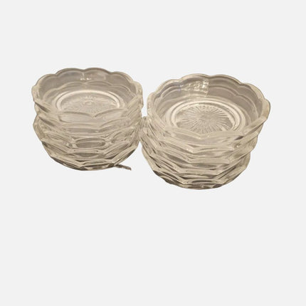 Lot de 10 petites coupelles en cristal Val Saint Lambert