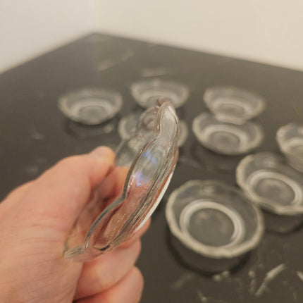 Lot de 10 petites coupelles en cristal Val Saint Lambert