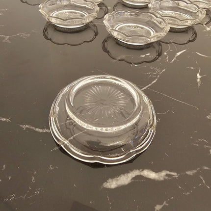 Lot de 10 petites coupelles en cristal Val Saint Lambert