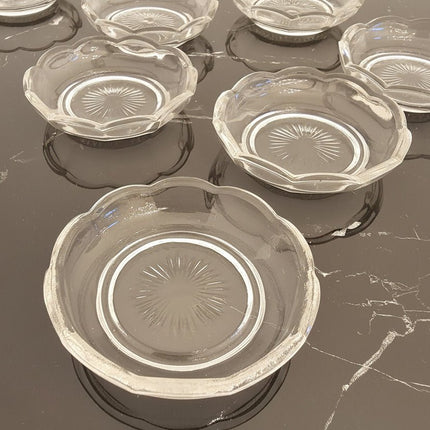 Lot de 10 petites coupelles en cristal Val Saint Lambert