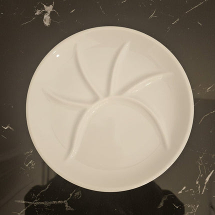 Lot de 10 assiettes à fondue Pillivuyt en porcelaine blanche