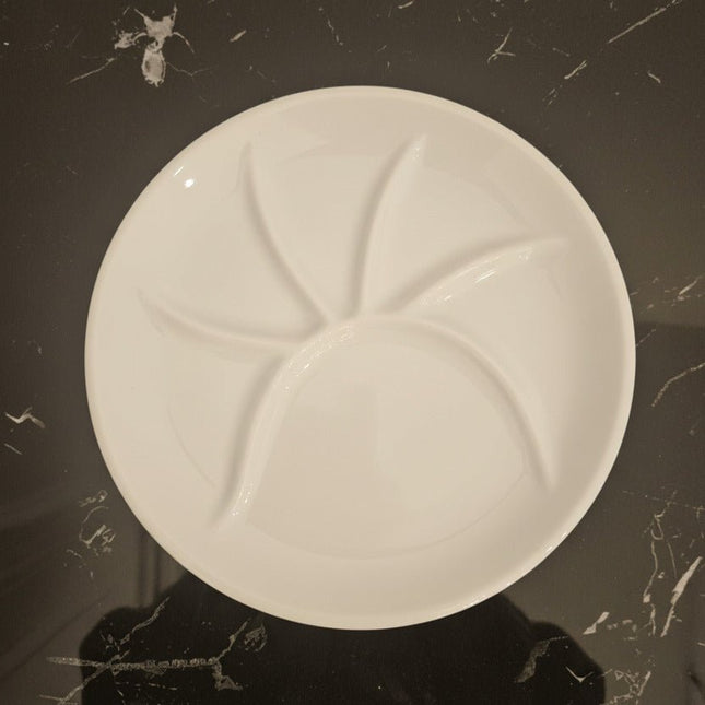 Lot de 10 assiettes à fondue Pillivuyt en porcelaine blanche