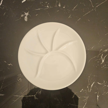 Lot de 10 assiettes à fondue Pillivuyt en porcelaine blanche