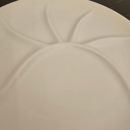 Lot de 10 assiettes à fondue Pillivuyt en porcelaine blanche
