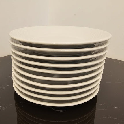 Lot de 10 assiettes à fondue Pillivuyt en porcelaine blanche