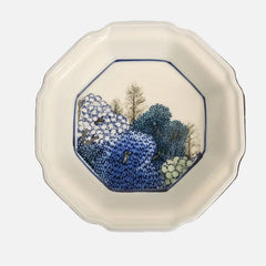 Lot de 3 petits bols japonais vintage Takahashi hexagonal avec des motifs bleus