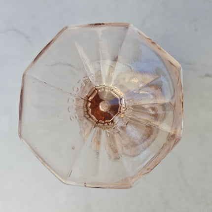 Vase verrerie Scailmont en verre pressé rose - Art Déco Belgique
