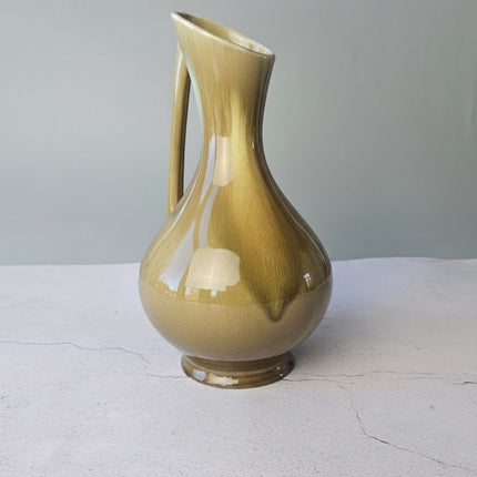 Sublime vase vintage vert des années 60