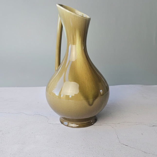 Sublime vase vintage vert des années 60
