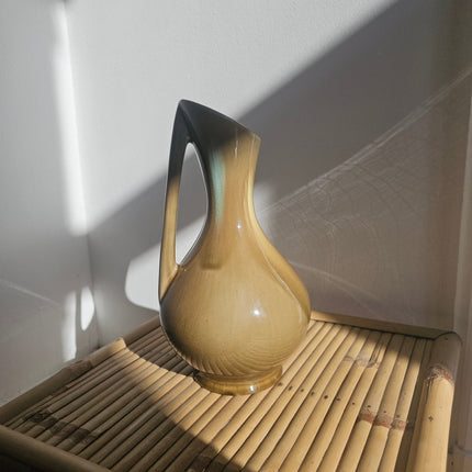 Sublime vase vintage vert des années 60