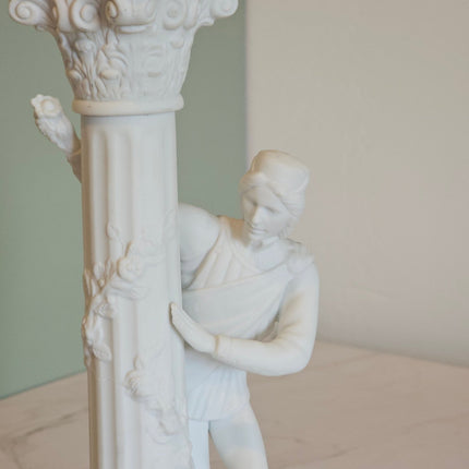 Chandelier en porcelaine blanche Roméo et Juliette The Franklin Mint