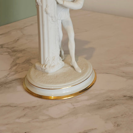 Chandelier en porcelaine blanche Roméo et Juliette The Franklin Mint